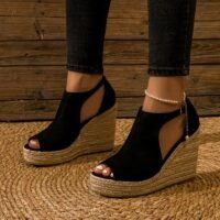 Elegant Cover Espadrille Wedge Sandals
